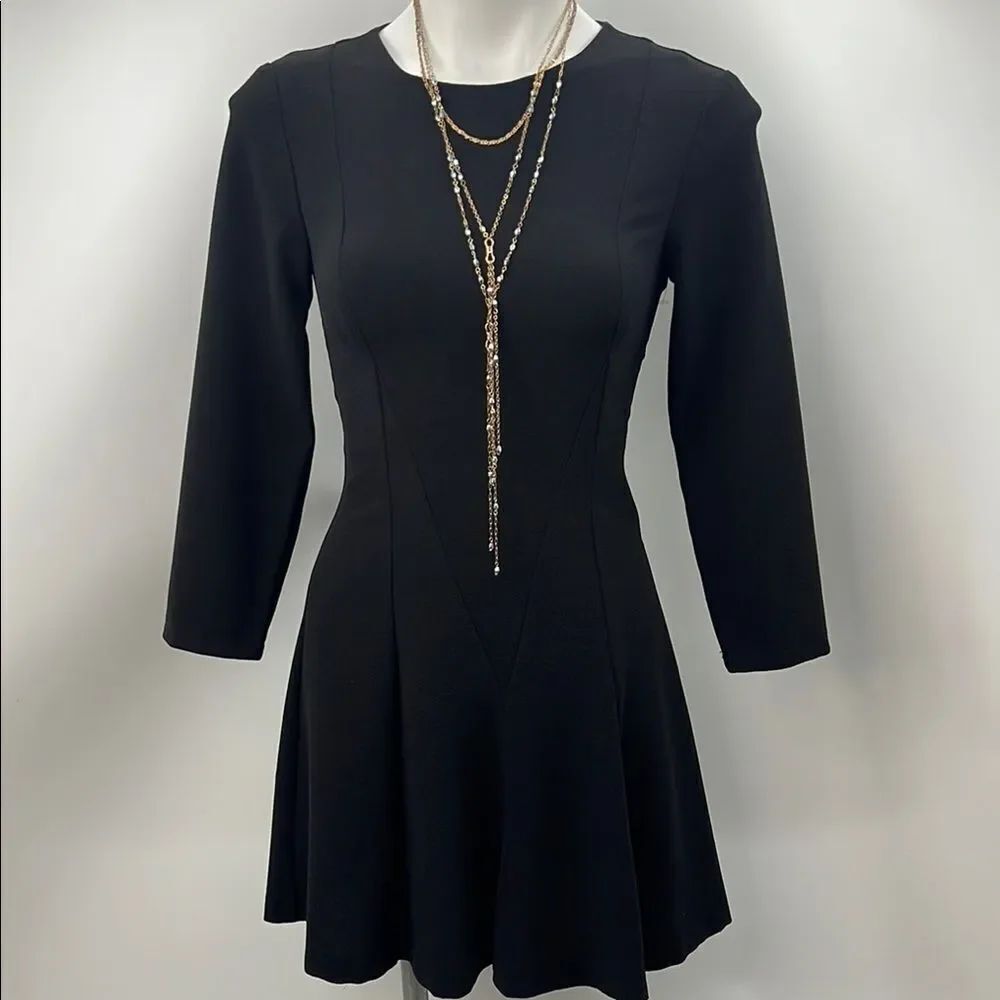Topshop Black Fit and Flare Cocktail Dress